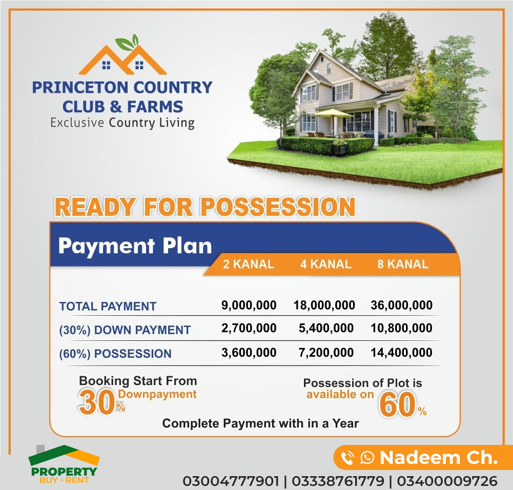 Princeton farmhouses Payment Plan