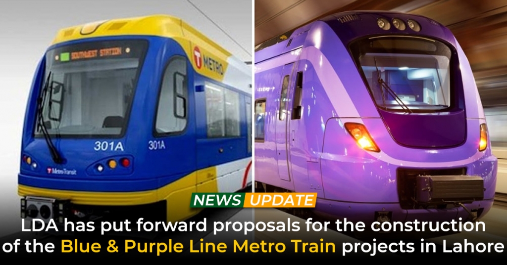LDA forward Proposals for Construction of the Blue & Purple Line Metro Train