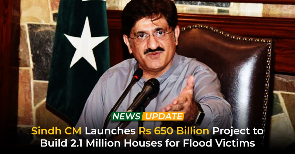 Sindh CM Launches Rs 650 Billion Project to Build 2.1 Million Houses