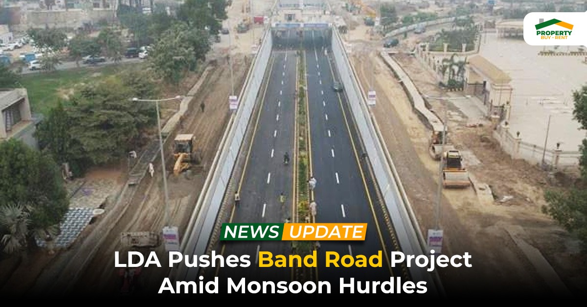 LDA Pushes Band Road Project Amid Monsoon Hurdles