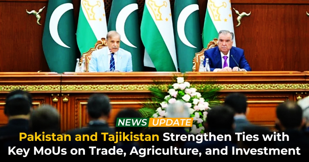 Pakistan and Tajikistan Strengthen Ties with Key MOUs