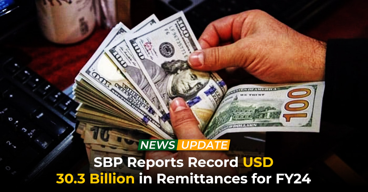 SBP Reports Record USD 30.3 Billion in Remittances for FY24